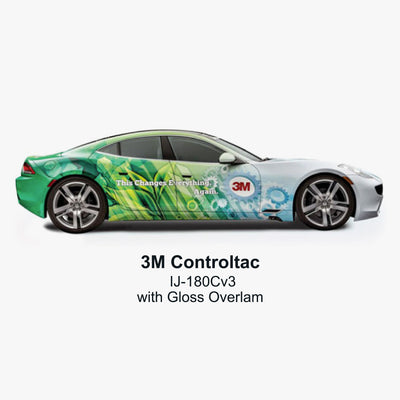 Custom 3M IJ180Cv3 vehicle wrap with gloss overlaminate