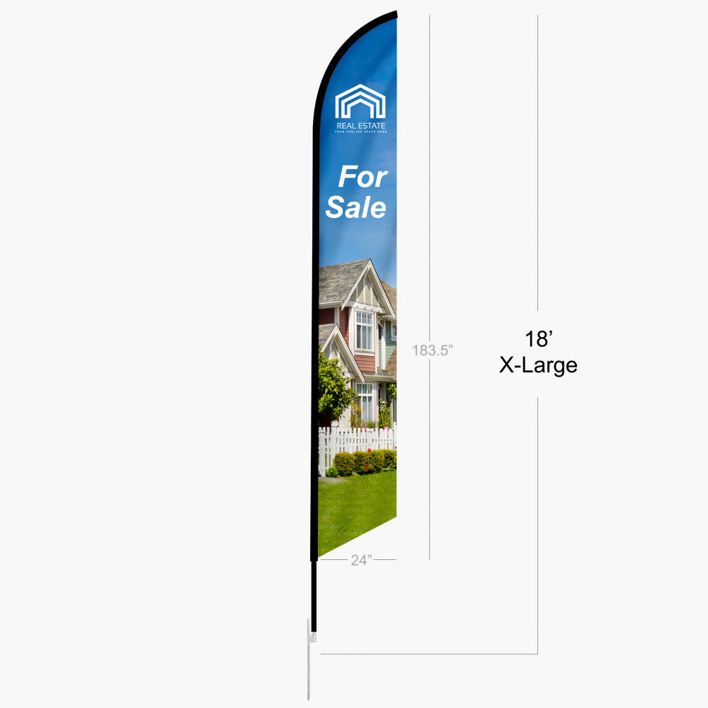 Feather Angled Flag X-Large 18 ft size