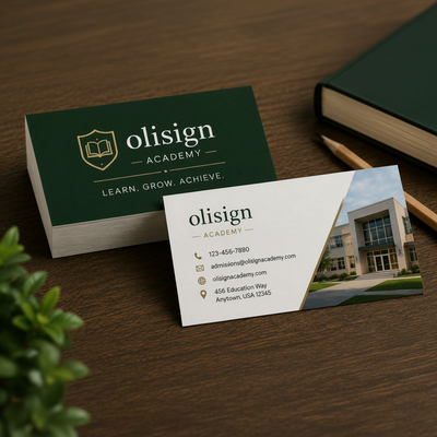 Custom business cards for schools and educational organizations