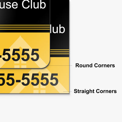 Custom car magnet straight and rounded corner options