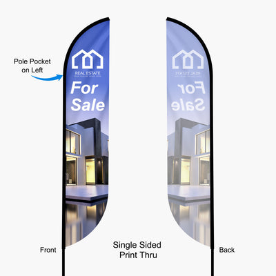 Feather Convex Flag – Single Sided Print Thru