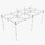 Heavy-duty aluminum frame for 10' x 20' custom event tent