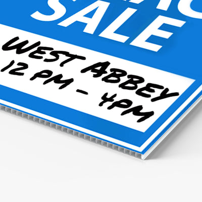 Dry Erase Coroplast Sign Close-Up